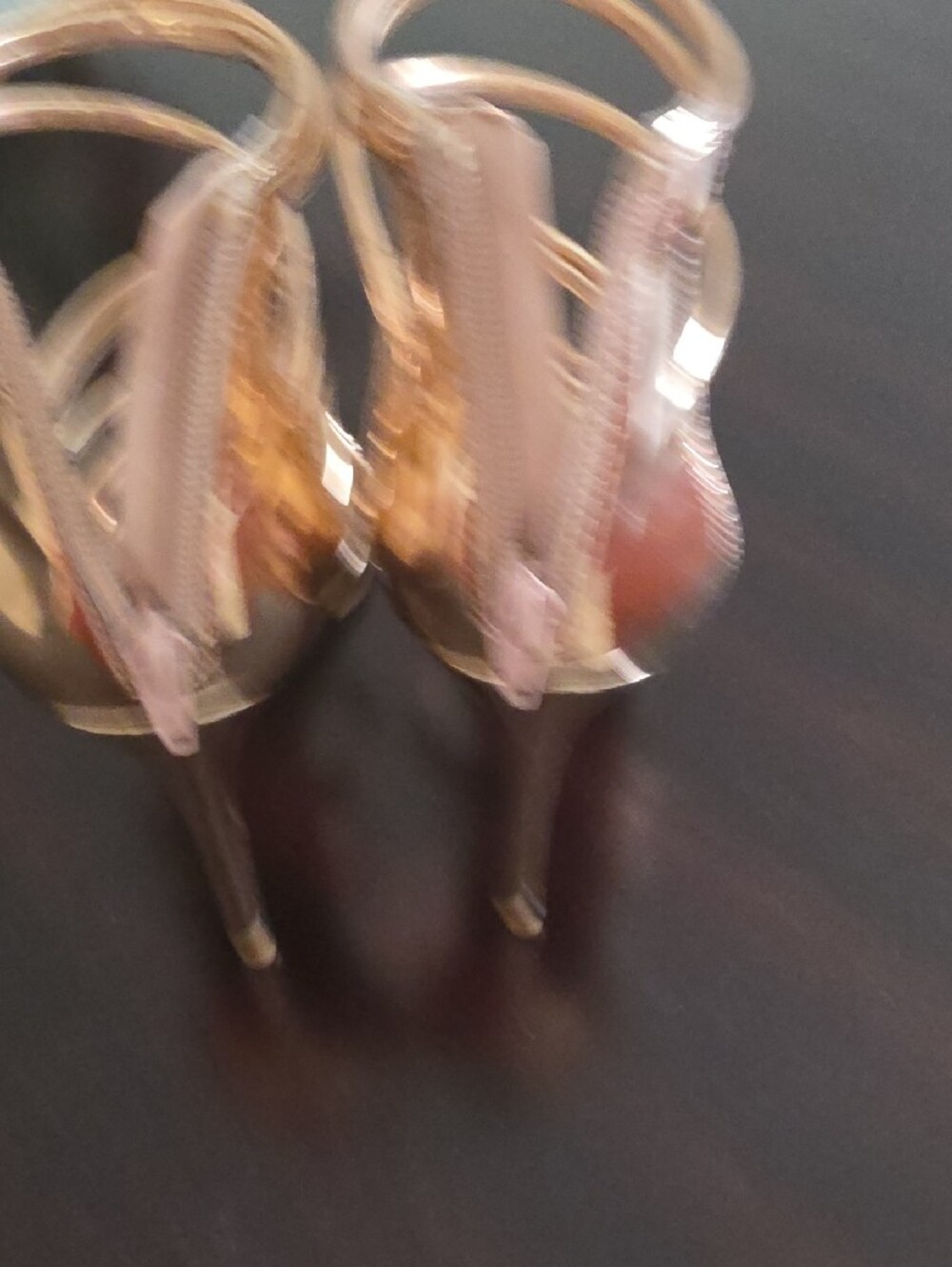Steve Madden Rose Gold Multi-Strap High Heel Sandals - Picture 4 of 4